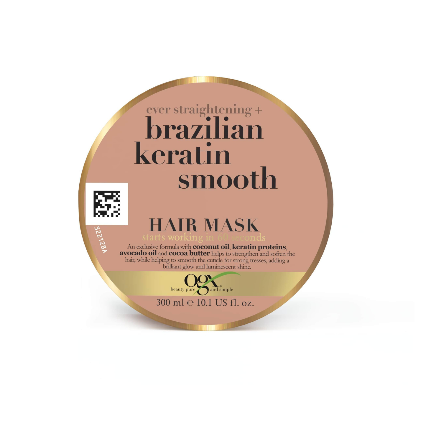 Masque Capillaire OGX – Ever Straightening + Brazilian Keratin Smooth (300 ml)