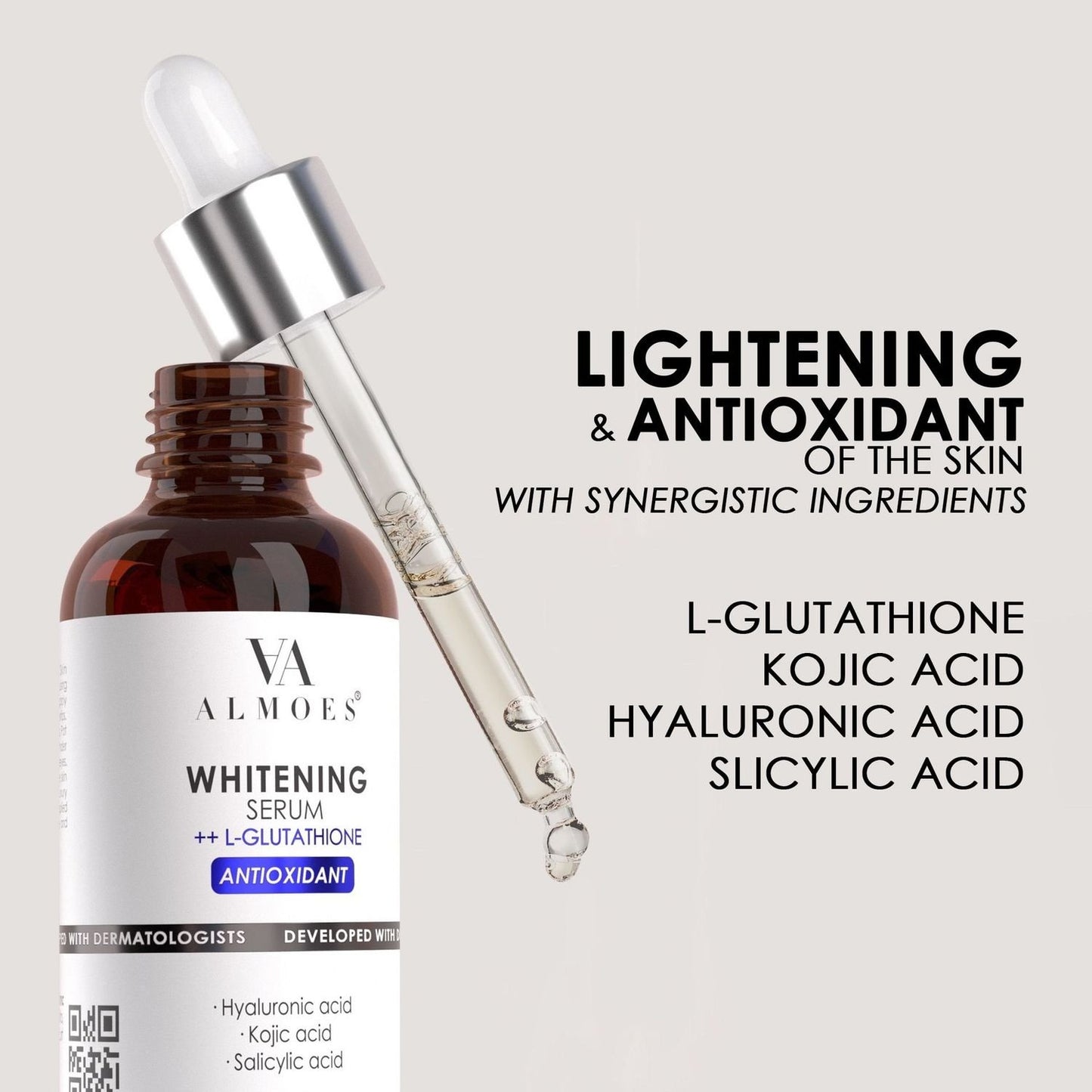 ALMOES WHITENING SERUM ++ L-GLUTATHIONE 30ml