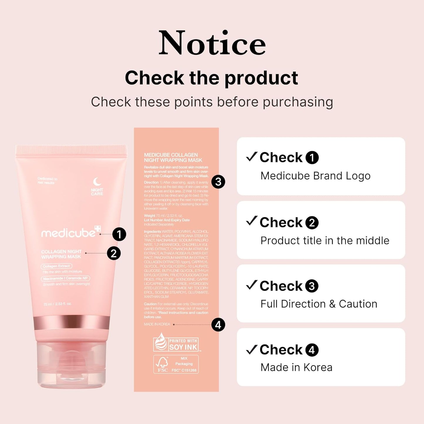 MEDICUBE – Collagen Night Wrapping Mask – 75ml