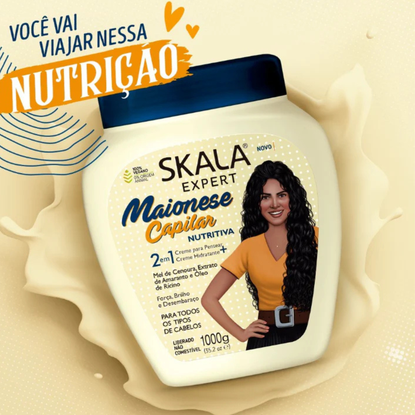 SKALA Expert Maionese Capilar Nutritiva – Crème 2-en-1 Hydratation et Nutrition