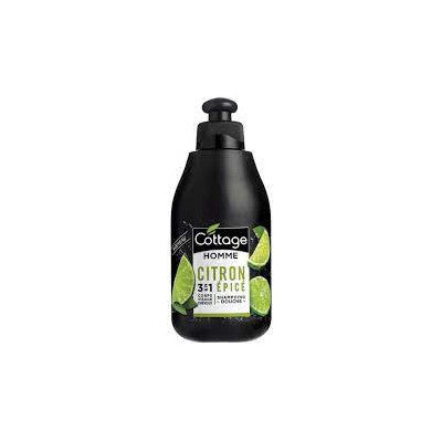 Cottage Shampoing Douche - Citron Épicée Fresh Effect 3 en 1 - 250ml