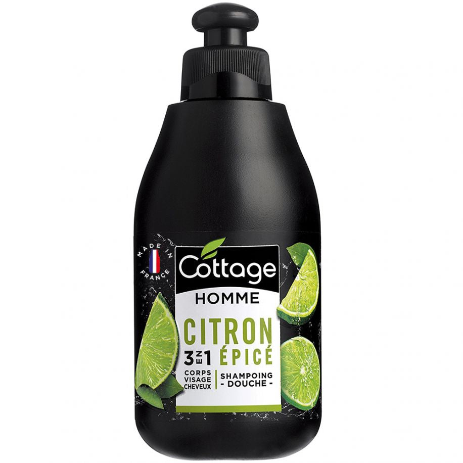Cottage Shampoing Douche - Citron Épicée Fresh Effect 3 en 1 - 250ml