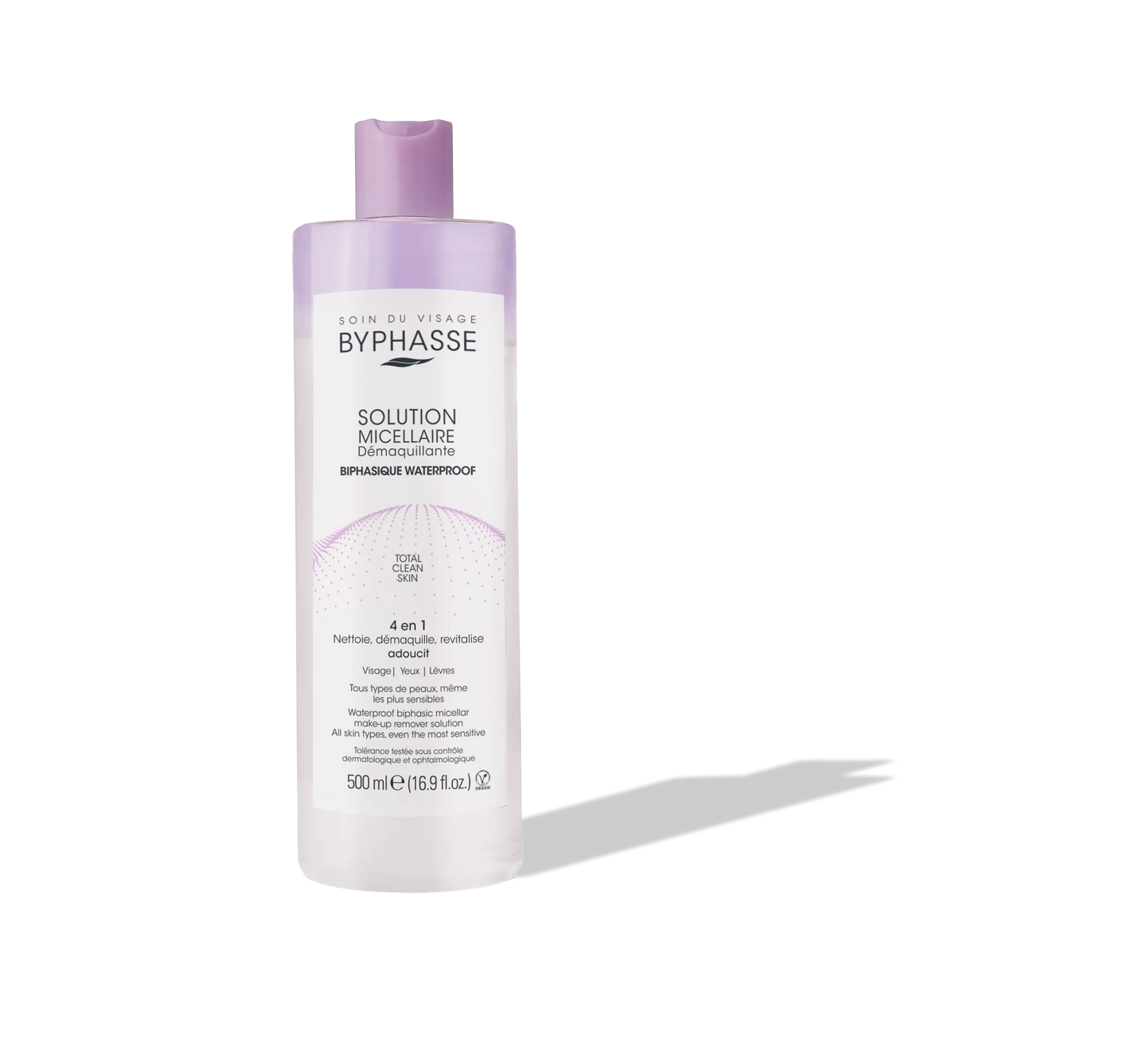 BYPHASSE SOLUTION MICELLAIRE DÉMAQUILLANTE WATERPROOF 500ML