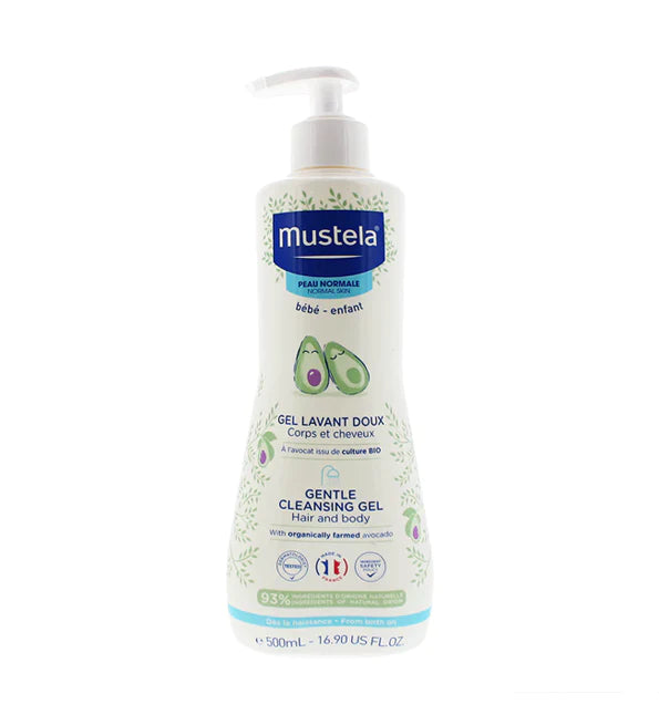 MUSTELA GEL LAVANT DOUX A l’AVOCAT CORPS & CHEVEUX 500 ML