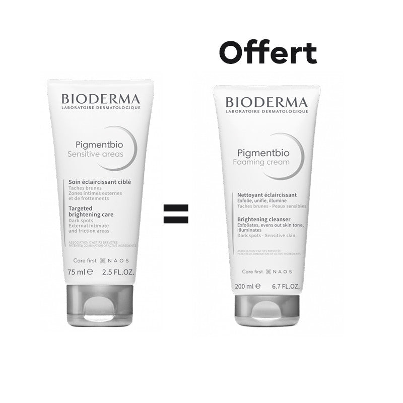 BIODERMA PIGMENTBIO SENSITIVE AREAS - 75ML PIGMENTBIO FOAMING CREAM 200ML OFFERT