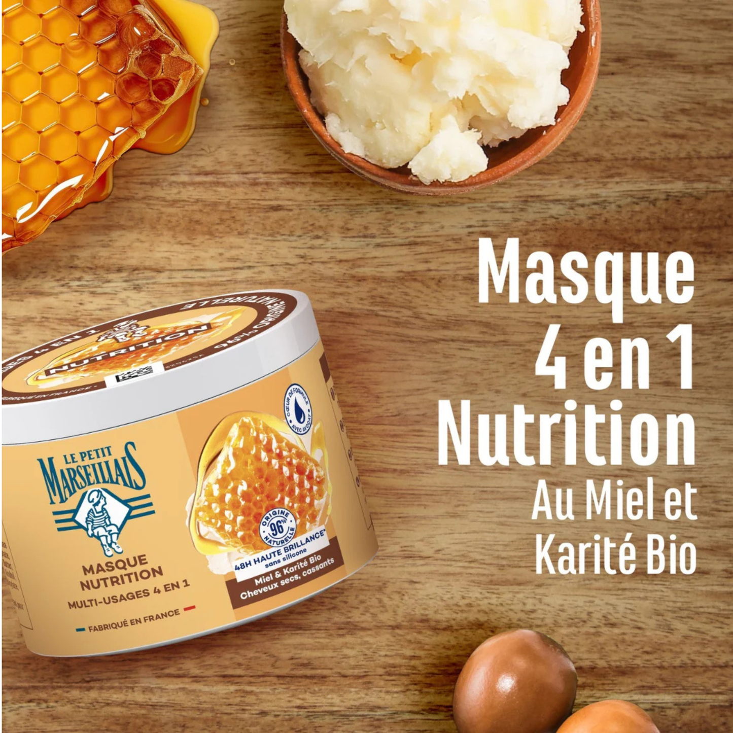 Le Petit Marseillais Masque 4 En 1 Nutrition Intense Miel De Provence et Karité Bio