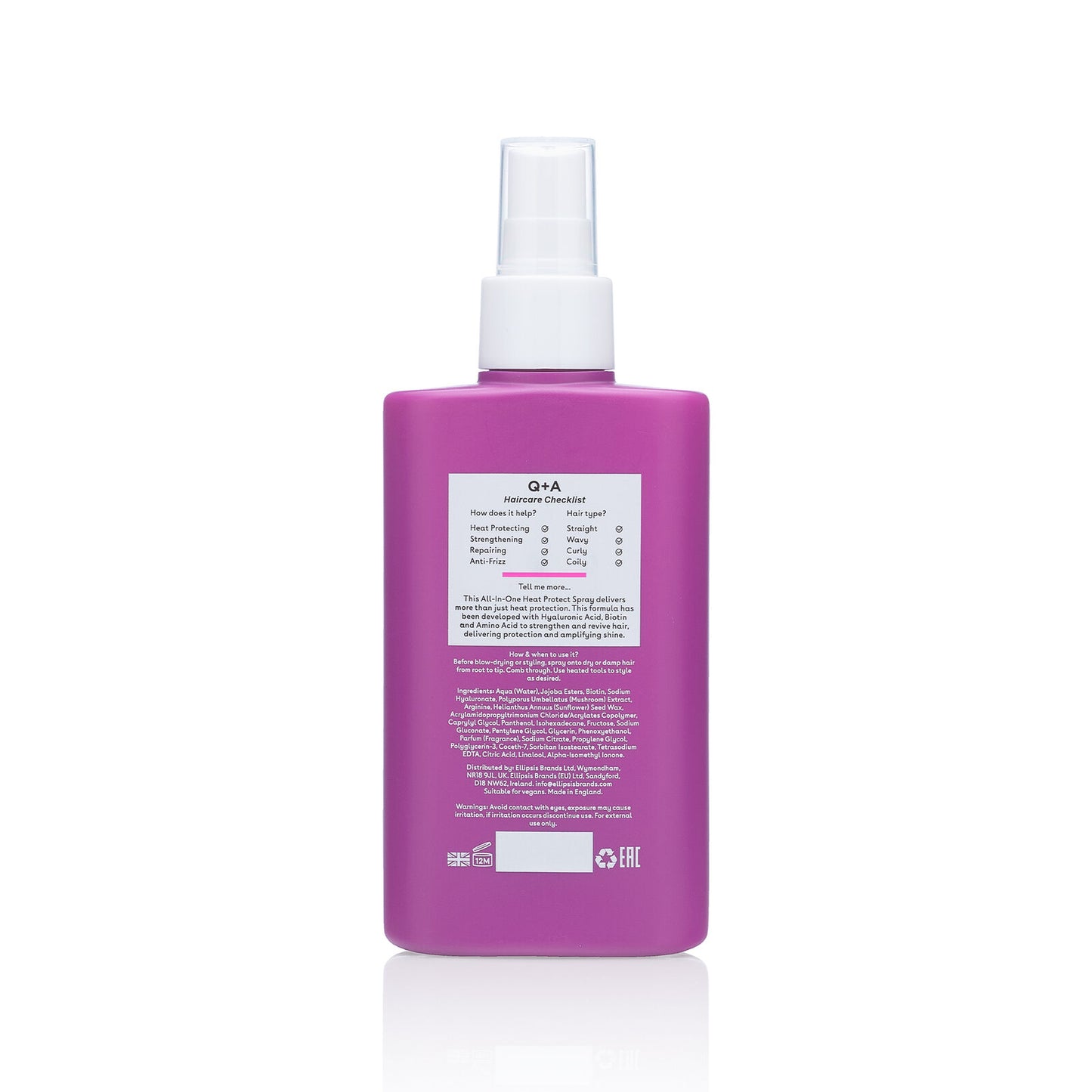 Q+A Heat Protect All-In-One Spray 150ml