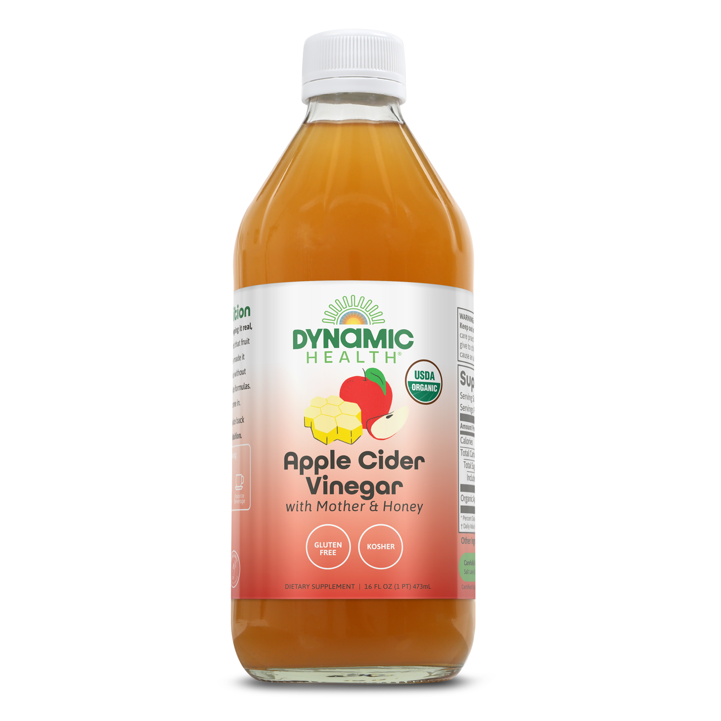Dynamic Health Apple Cider Vinegar with Mother & Honey 473ml