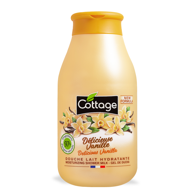 Cottage Douche & Bain Lait Hydratant Délicieuse Vanille 250ml