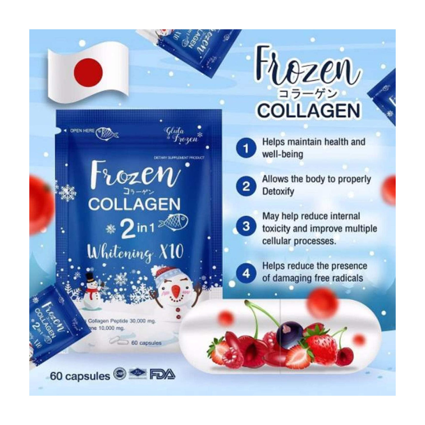 Frozen Collagen gluta 2 in 1