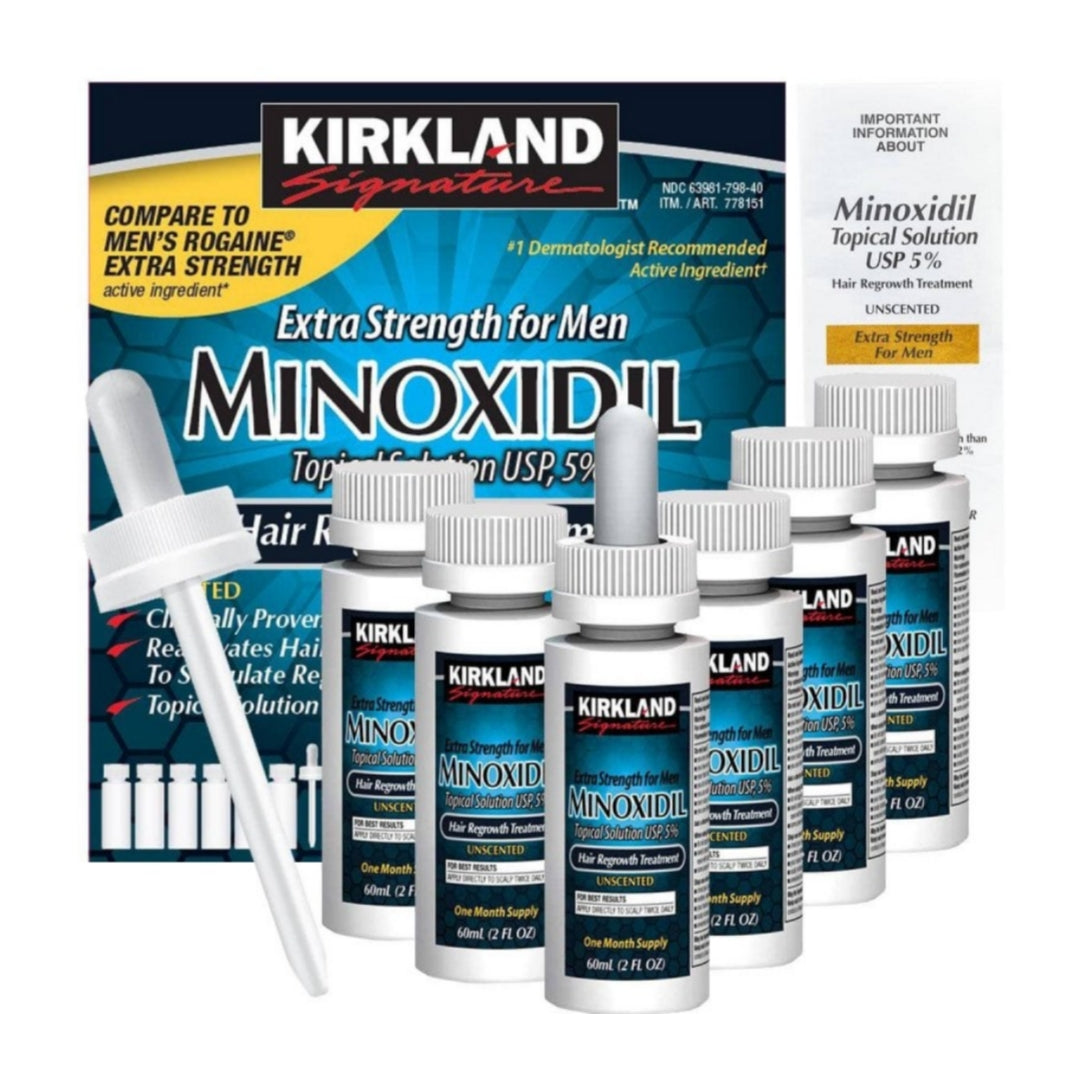 Kirkland Signature MINOXIDIL 5% - 6*60ml - Traitement de 6 mois