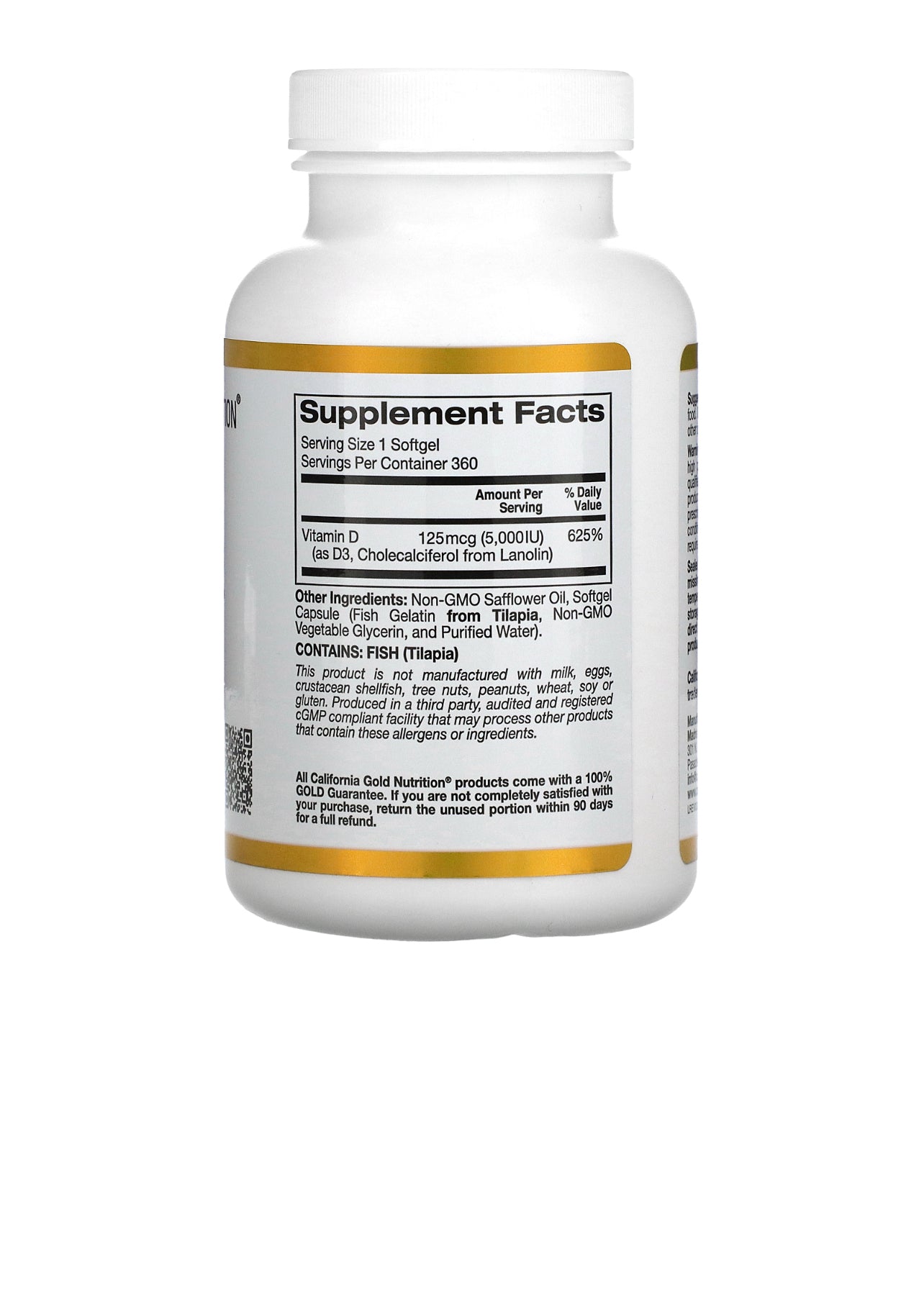 Vitamin D3, 50 mcg (2,000IU) - CALIFORNIA GOLD NUTRITION