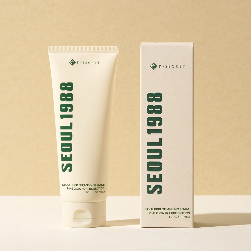 K-SECRET SEOUL 1988 Cleansing Foam : Pine Cica 1% + Probiotics 150ml