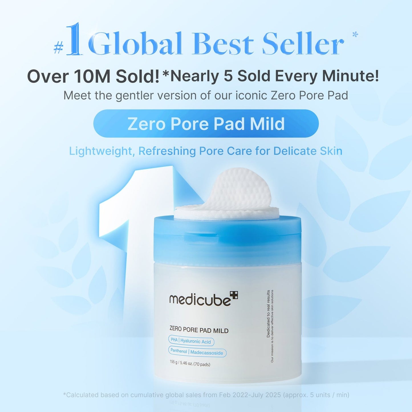 Medicube Zero Pore Pad Mild – Disques Exfoliants Doux pour Pores & Texture de Peau