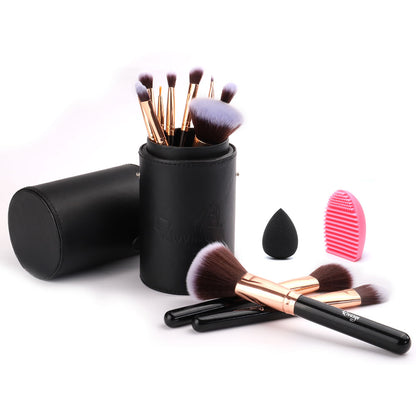 Qivange Makeup Brushes with Case 12PCS