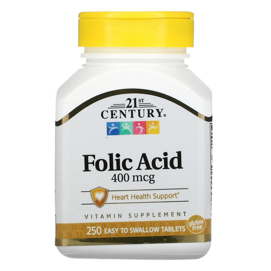 21st Century
Folic Acid, 400 mcg, 250 Tablets