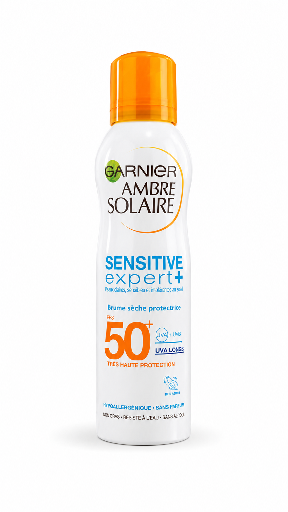 Garnier Ambre Solaire Sensitive Expert+ Brume Sèche Protectrice SPF50+ – Haute Protection Solaire