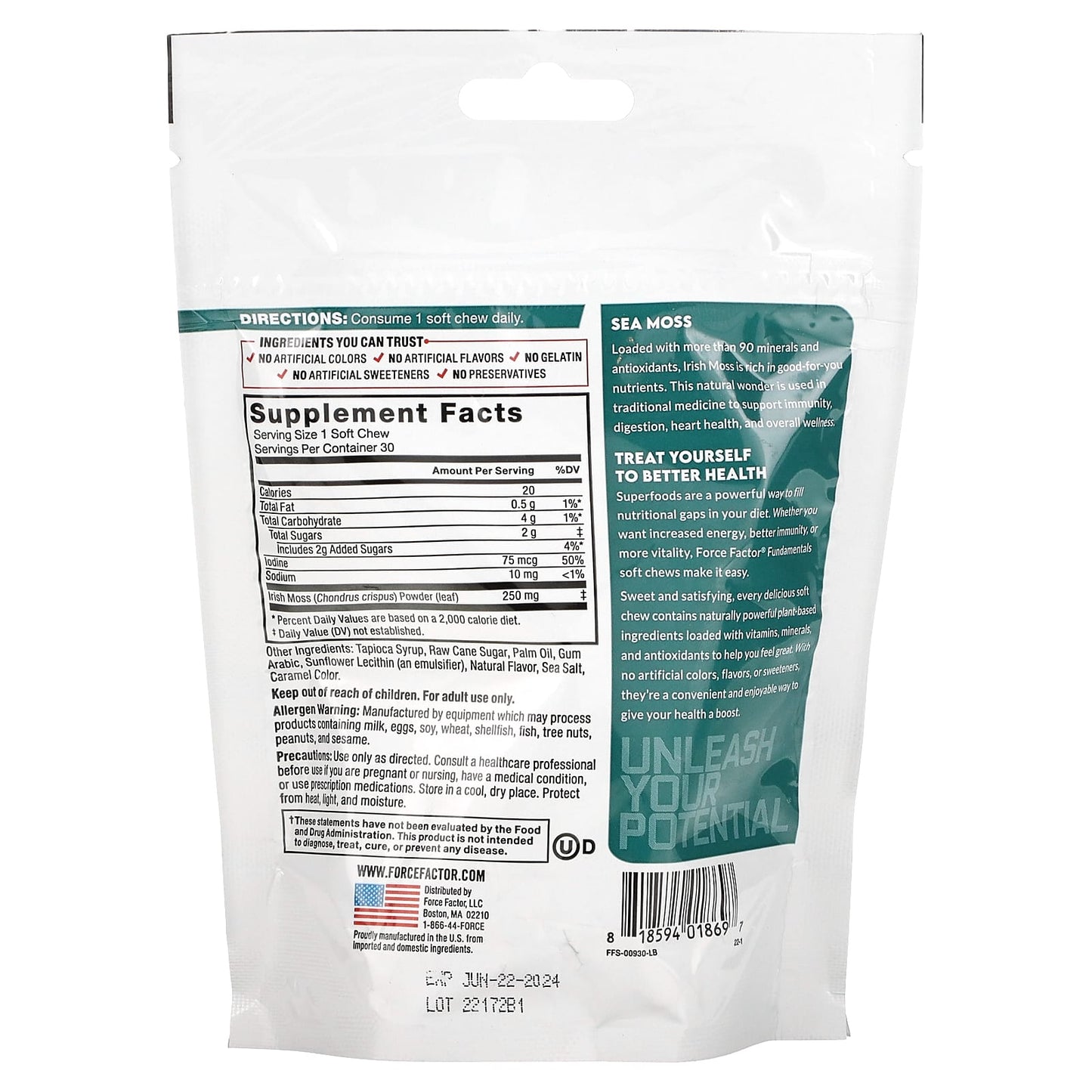 Force Factor Fundamentals Sea Moss – Salted Caramel