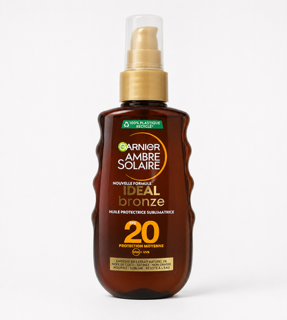 Garnier Ambre Solaire Ideal Bronze Huile Protectrice Sublimatrice SPF 20