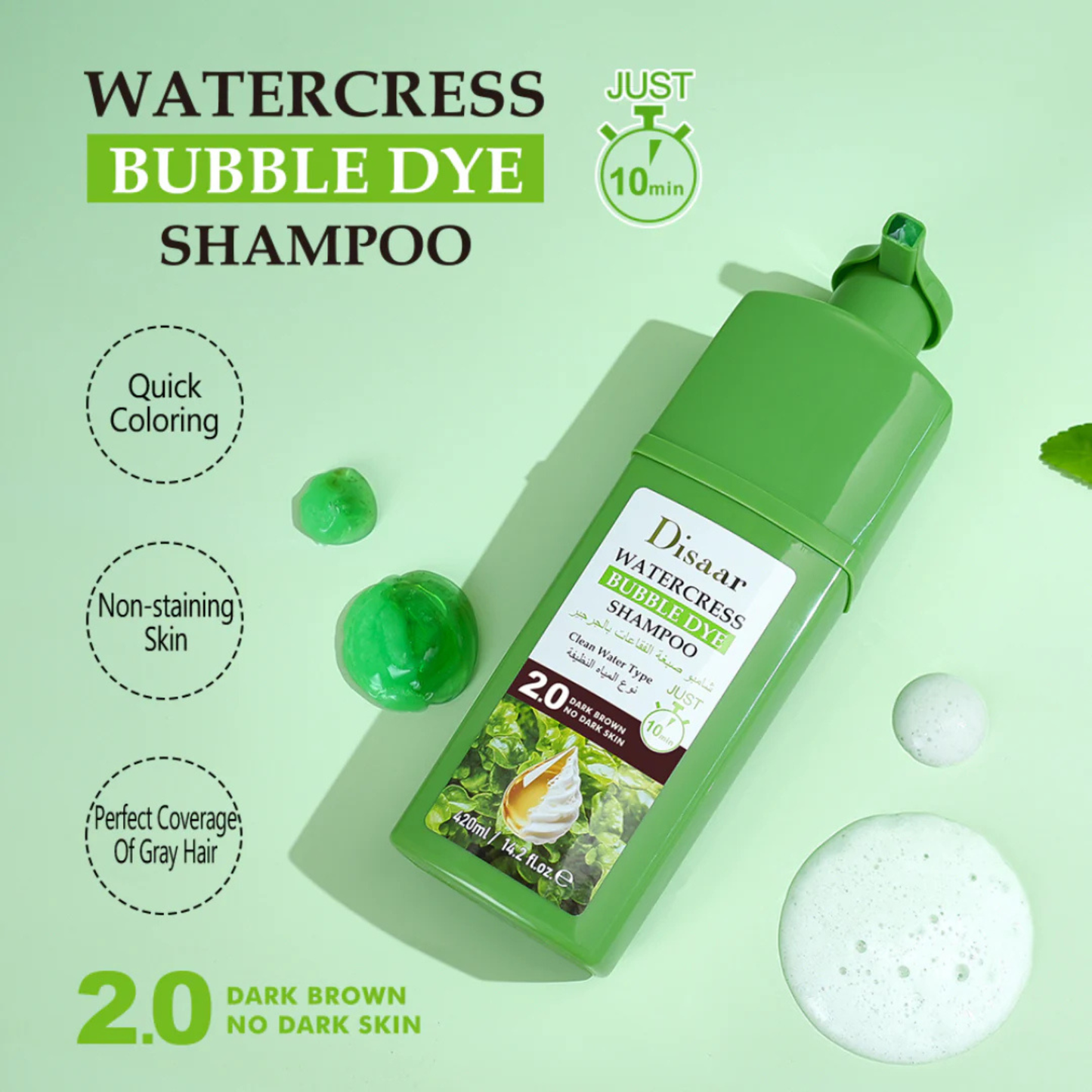 Disaar Shampoing Colorant Rapide pour cheveux 420ml