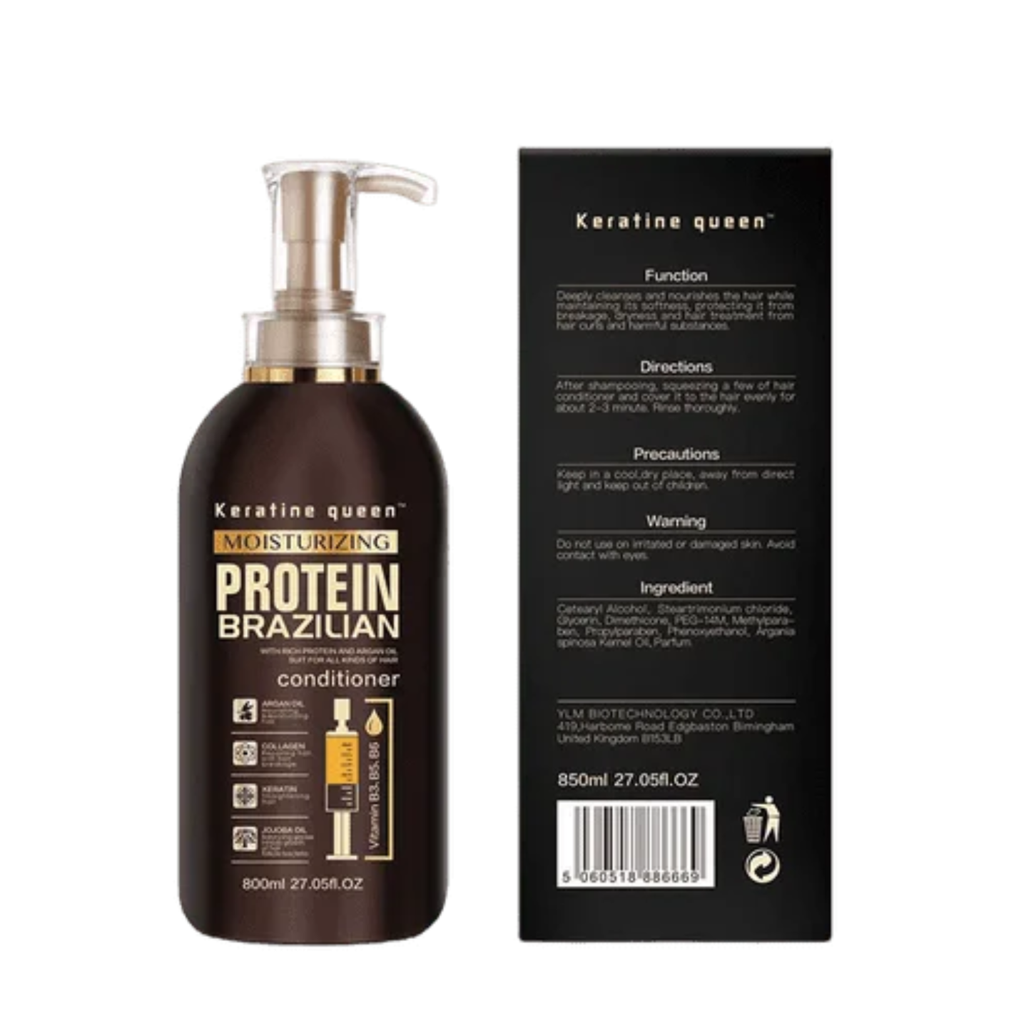 Keratine Queen Moisturizing Protein Brazilian 800ml