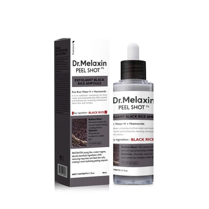 Dr.Melaxin Peel Shot PS  Ampoule Exfoliante au Riz Noir & Niacinamide 80ml