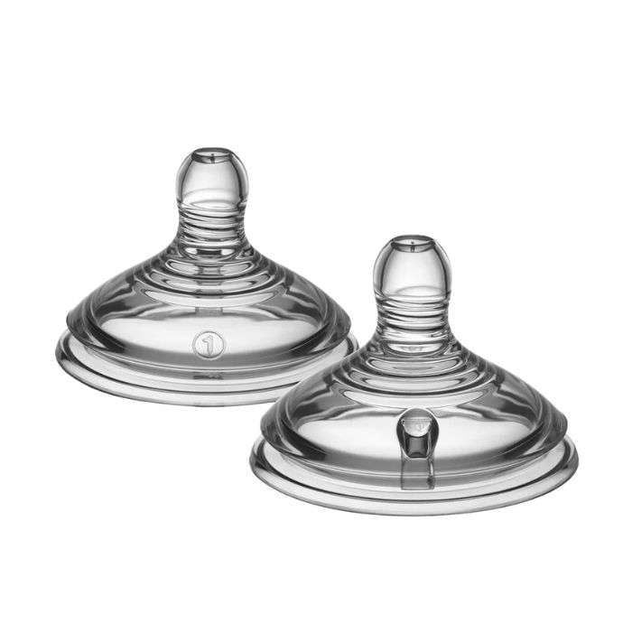 Pack de 2 Tétines à Débit Lent – Bébé