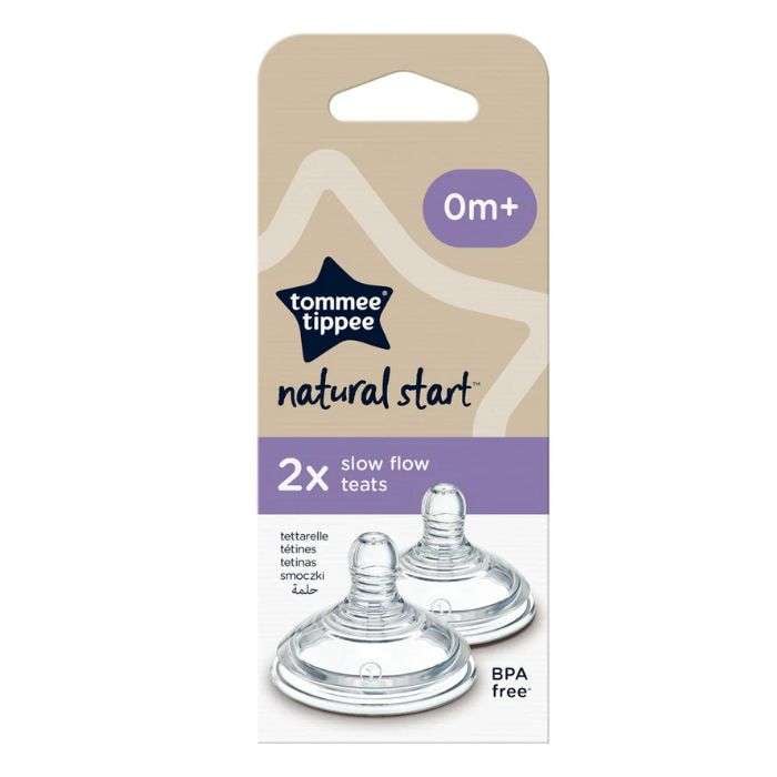 Pack de 2 Tétines à Débit Lent – Bébé