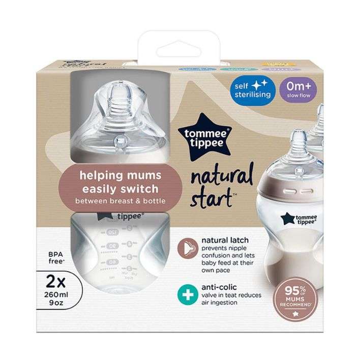Pack de 2 Biberons Natural Start 260 ml – Bébé