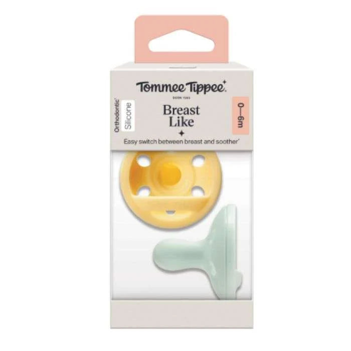 Pack de 2 Sucettes Type Sein 0-6 Mois – Bébé