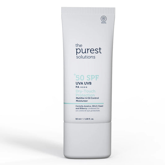 The Purest Solutions Matte Finish Sunscreen For Oily Skin 50+ SPF Dry Touch Protection - Mattifying & Oil-Control Moisturizer