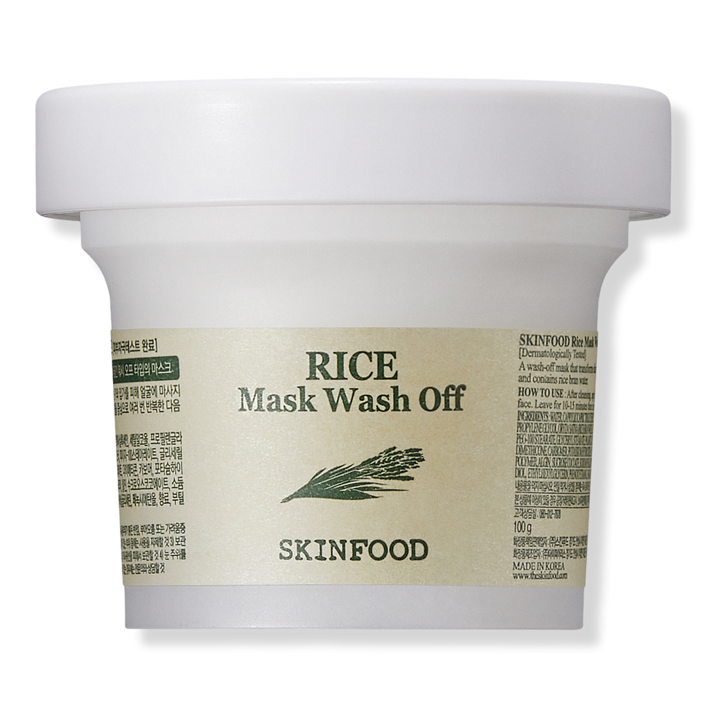 SKINFOOD Mask Rice 100g - White Rice Exfoliating Scrub Wash Off Face Mask