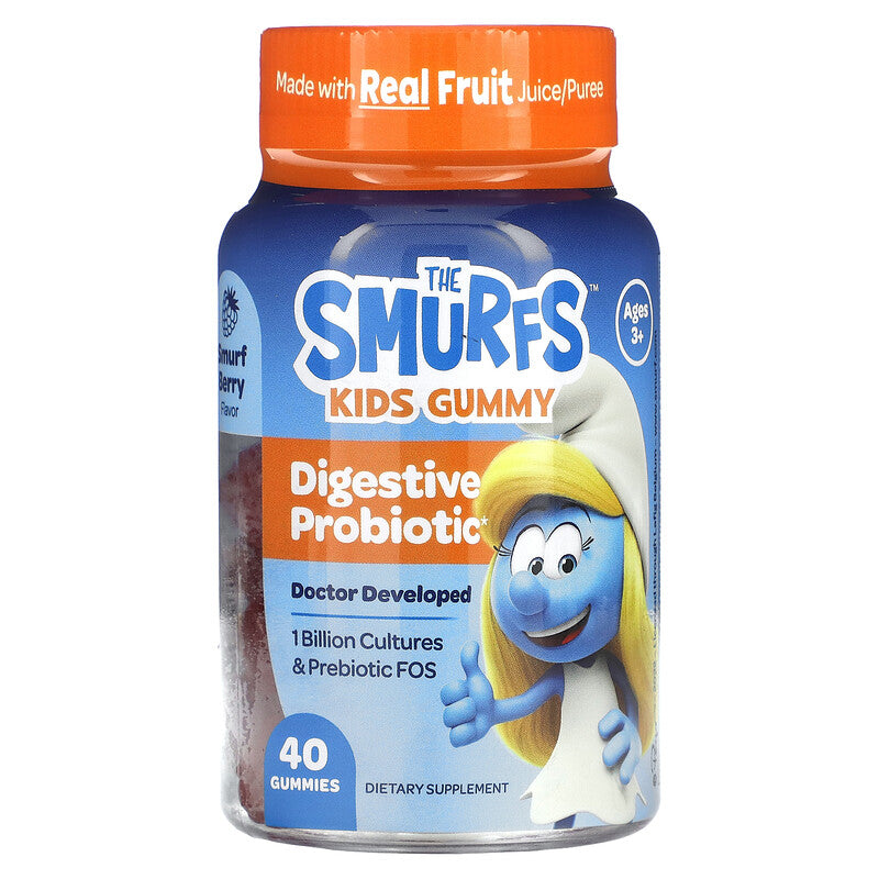 Kids Gummy, Digestive Probiotic, Ages 3+, Smurf Berry, 40 Gummies