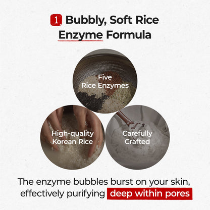 No.3 Rice Enzyme Skin Softening Cleansing Foam – Mousse Nettoyante Adoucissante au Riz