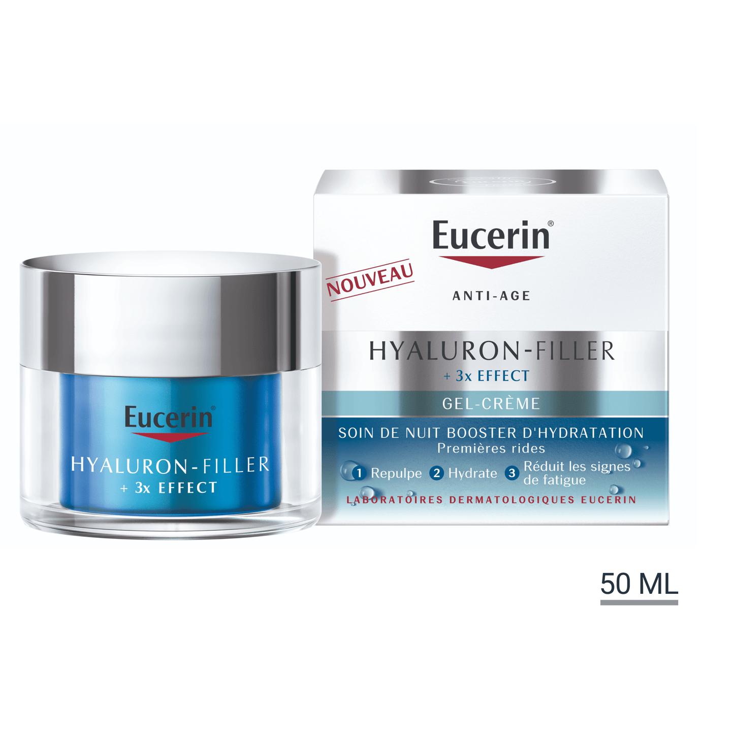 EUCERIN HYALURON-FILLER + 3x EFFECT SOIN DE NUIT BOOSTER D'HYDRATATION