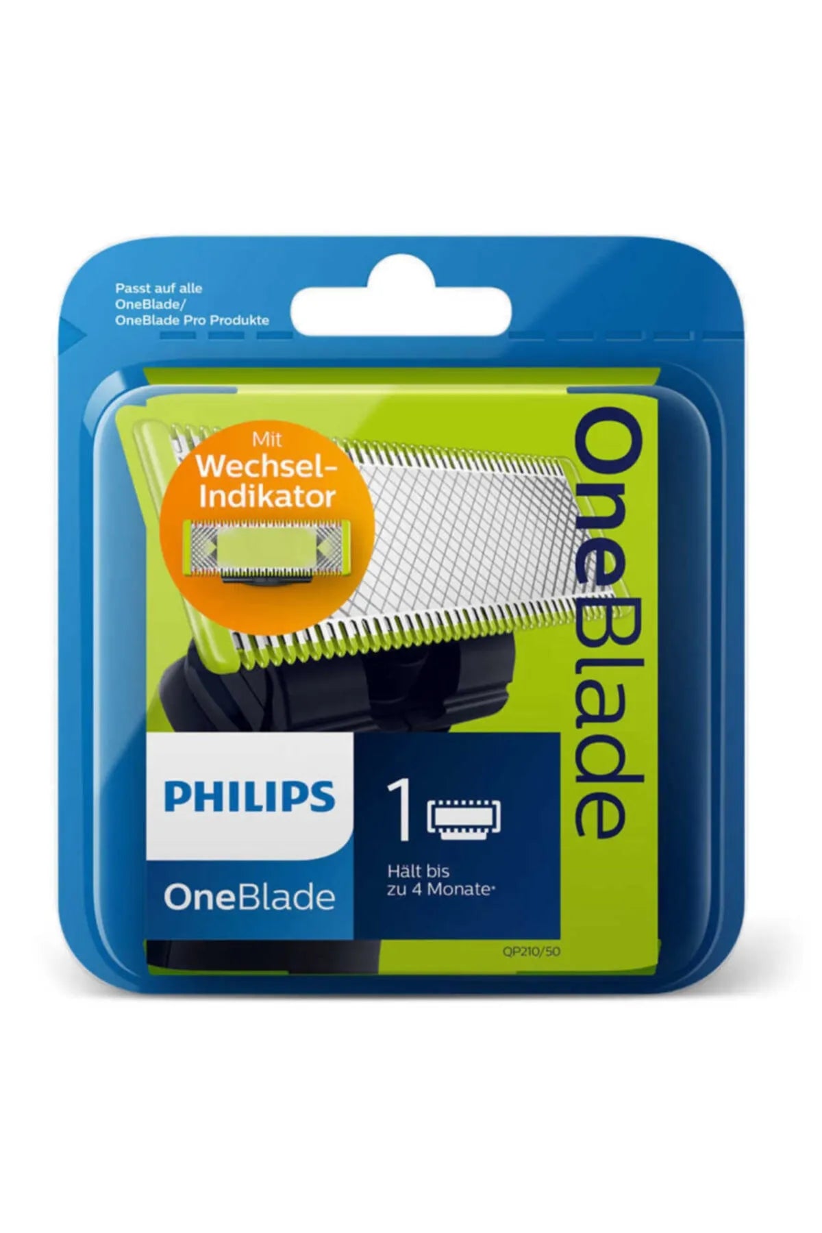 Lames de rechange Philips QP210/50 pour rasoir OneBlade - Pack de 1 - Noir