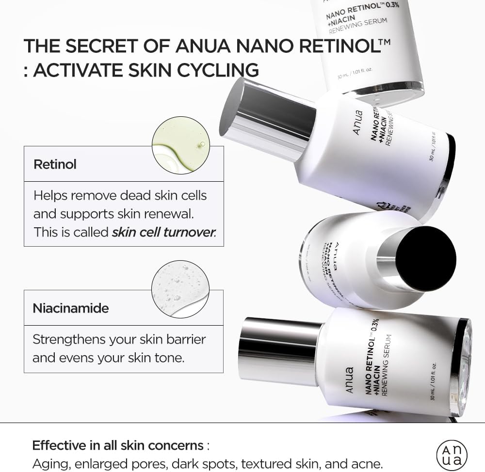 ANUA - Nano Retinol 0.3% + Niacin Renewing Serum