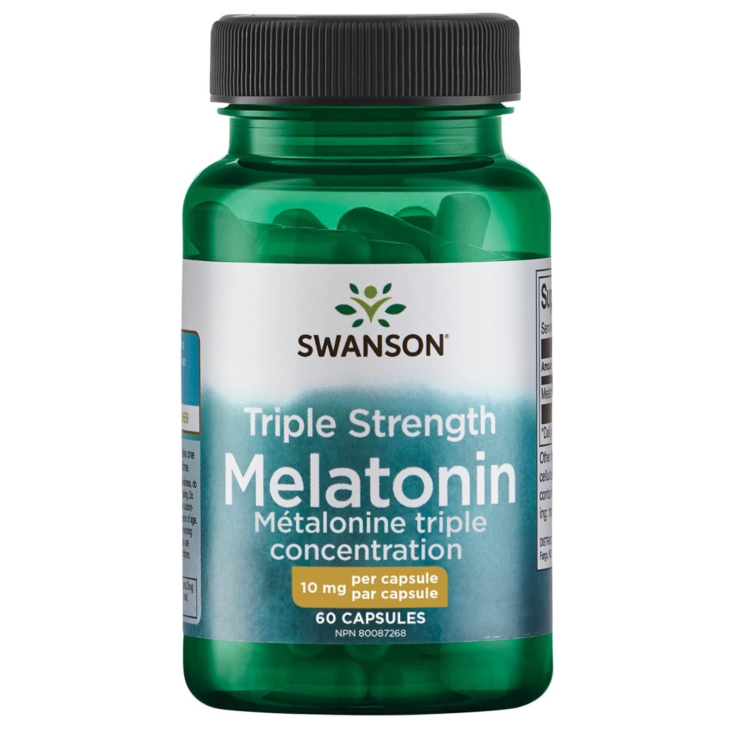 Swanson Triple Strength Melatonin - Natural Sleep Support 60CAPS 10MG