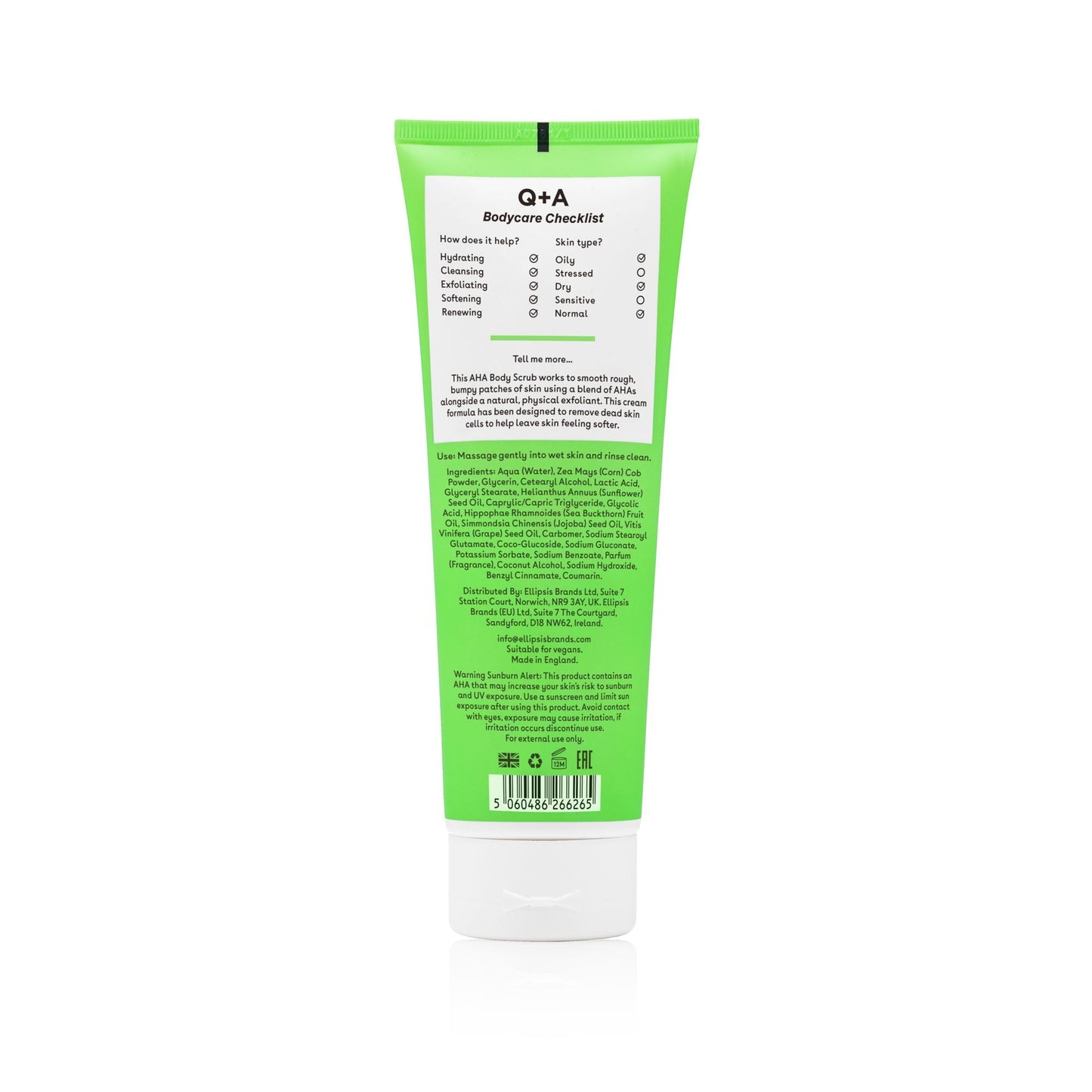 Q+A AHA Exfoliator Body Scrub