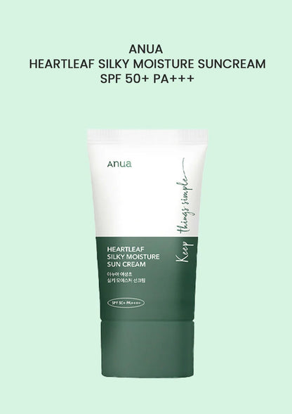 Anua Heartleaf Silky Moisture Sun Cream SPF 50+ PA++++