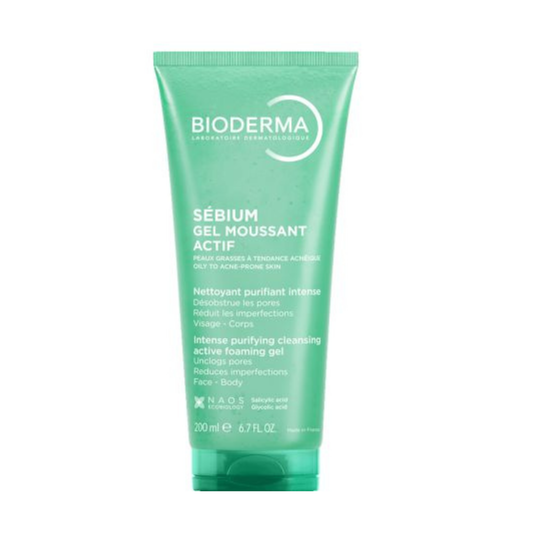 Bioderma Sébium Gel Moussant Actif Cleansing Active Foaming Gel 200Ml