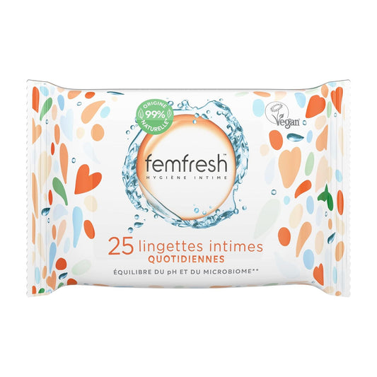 Femfresh Lingettes Intimes Quotidiennes 25 Lingettes