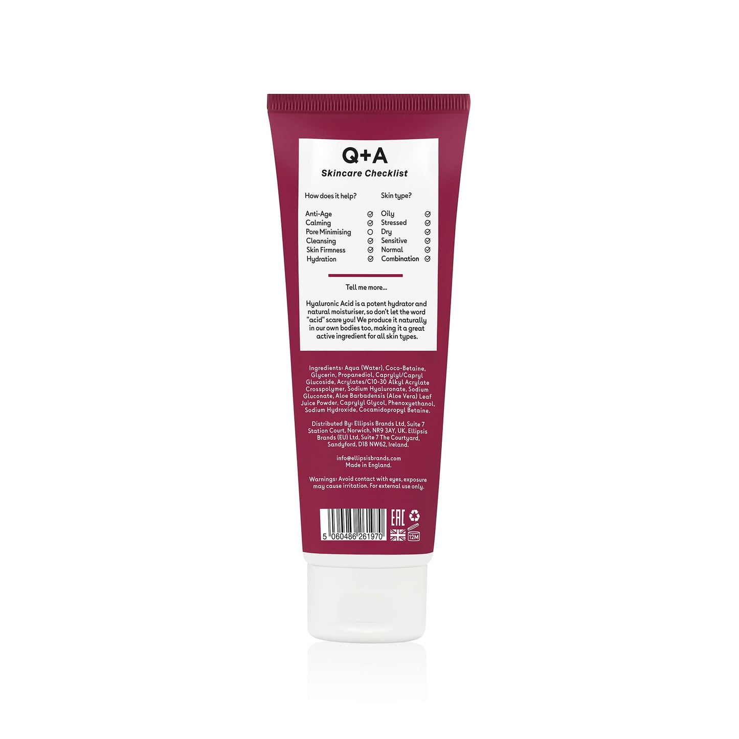 Q+A Hyaluronic Acid Hydrating Cleanser