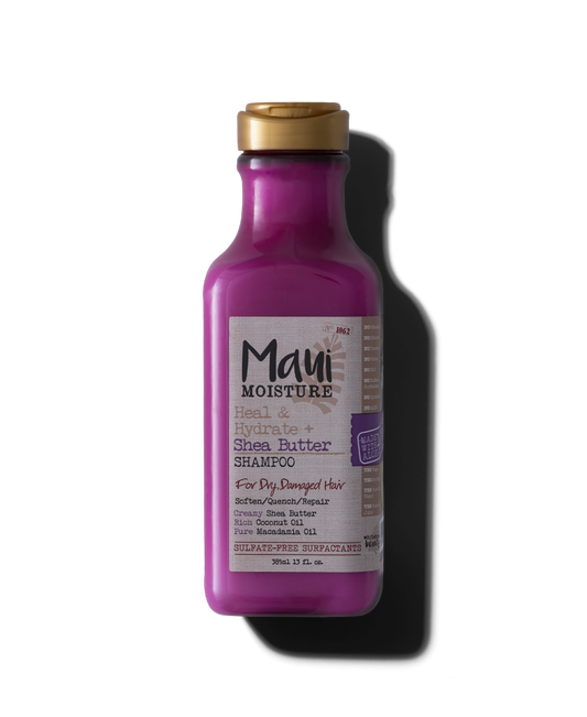 Maui Moisture Heal & Hydrate + Shea Butter Shampoo to Deeply Moisturize Tight Curly Hair