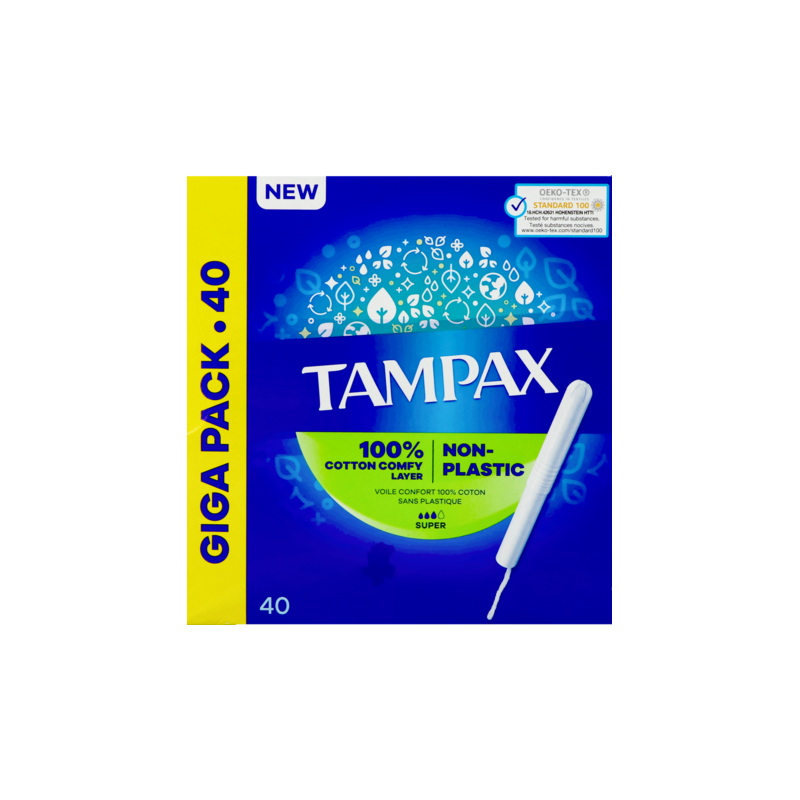 TAMPAX Tampons 100% Cotton Comfy Layer