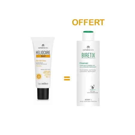 HELIOCARE Écran Gel Oil Free & Biretix Cleanser Gel