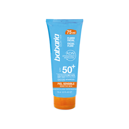 BABARIA Creme Visage Sensitive Fluide Protection Solaire SPF 50