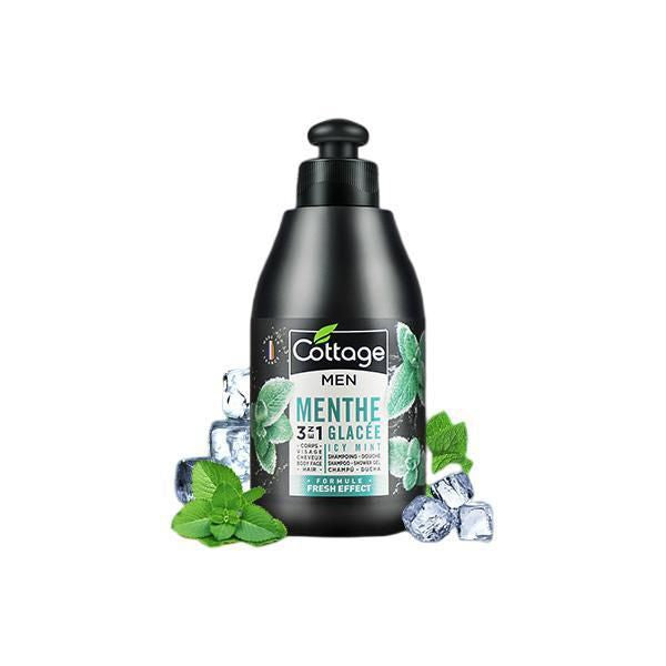 Cottage Shampoing Douche - Menthe Glacée Fresh Effect 3 en 1 - 250ml