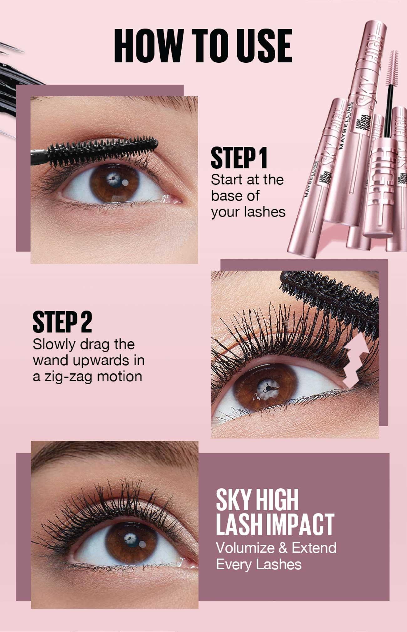 MAYBELLINE – LASH SENSATIONAL SKY HIGH – MASCARA LONGUEUR ILLIMITÉ ET VOLUME INTENSE