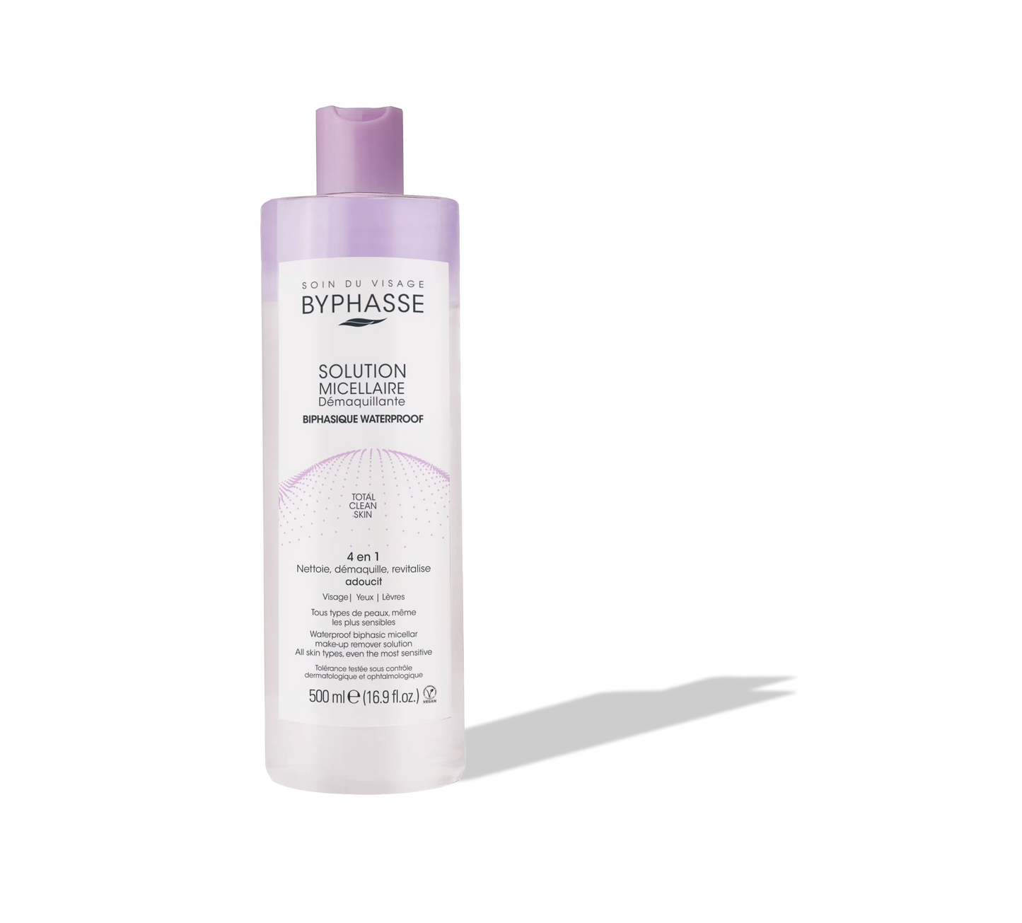 BYPHASSE SOLUTION MICELLAIRE DÉMAQUILLANTE WATERPROOF  500ML